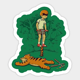 Jumping Stick Sticker